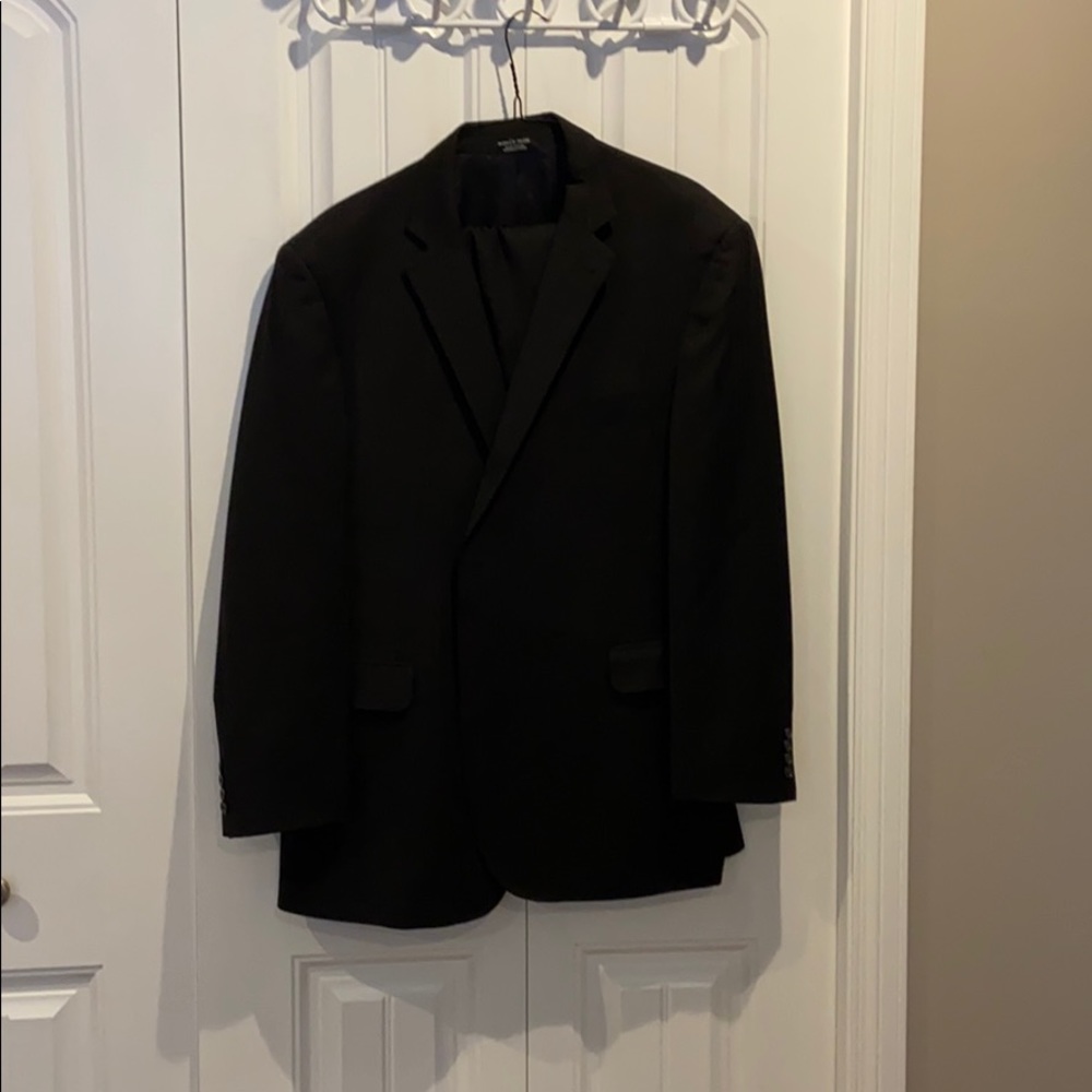 Andrew Fezza men’s black pinstripe suit